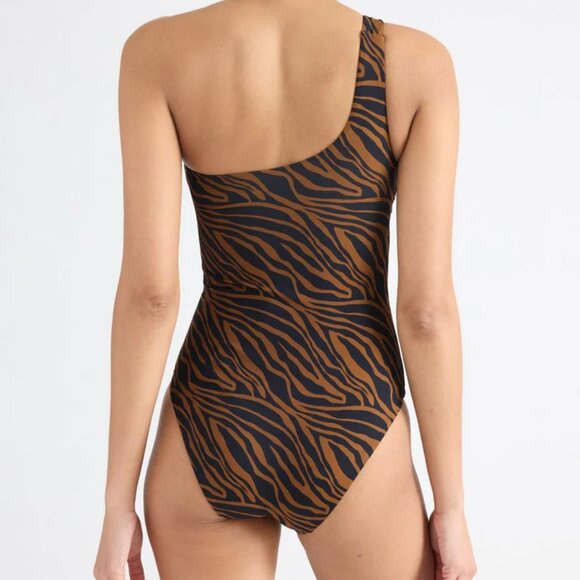 Knix One Shoulder One Piece Swimsuit - Feline - Picture 3 of 5